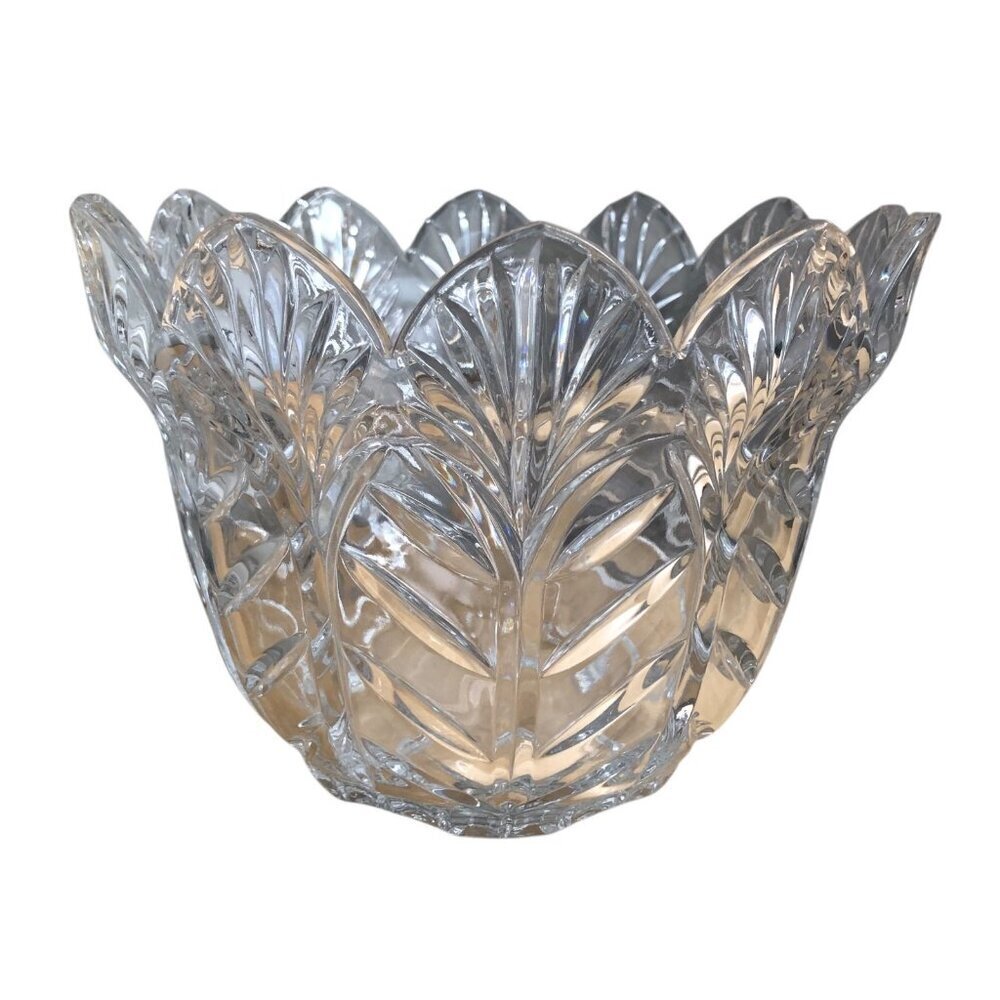 Fifth Avenue Ltd. Crystal Portico 9" Bowl 24% Lead Crystal Made in Poland NEW